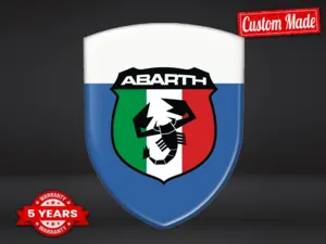 Fiat Abarth Etiqueta Impermeable Máximo Duradero Estilo Pro Diseño